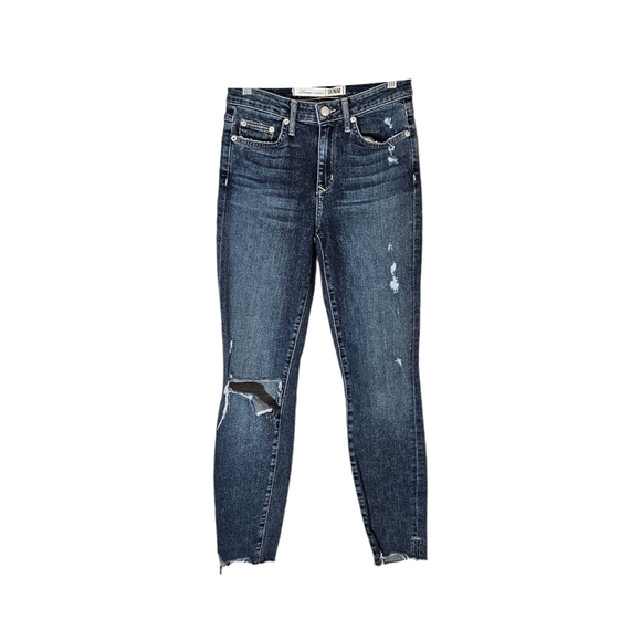 NWT Lovers + Friends High Rise Ripped Distressed "Mason" Jeans in Naples Wash - Picture 2 of 10